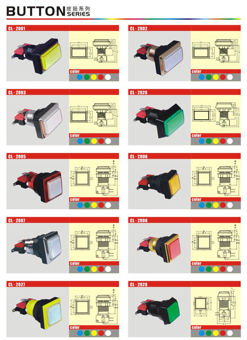Start Push Button Arcade Game Machine Parts With Micro Switch 60mm X 60mm Size