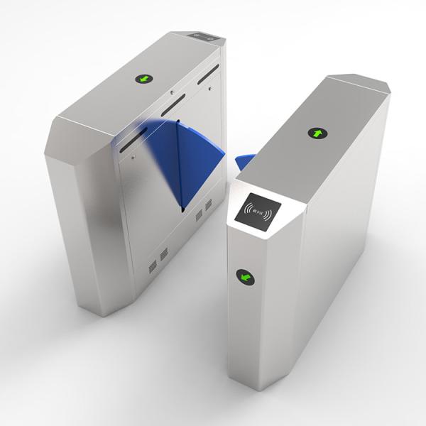 Quality Pedestrian Flap Barrier Gate , Flap Barrier Security Turnstile Gate for sale