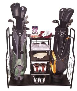 China Durable Golf Organizer Rack Non Folding Highly Compact Golf Club Storage Rack wholesale