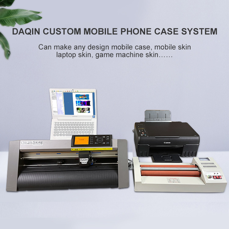 Daqin Cellphone Stickers Cutting Plotter Software Free Templates Fullbody Die Cut Vinyl Stickers Machine A3 Skin Cutter