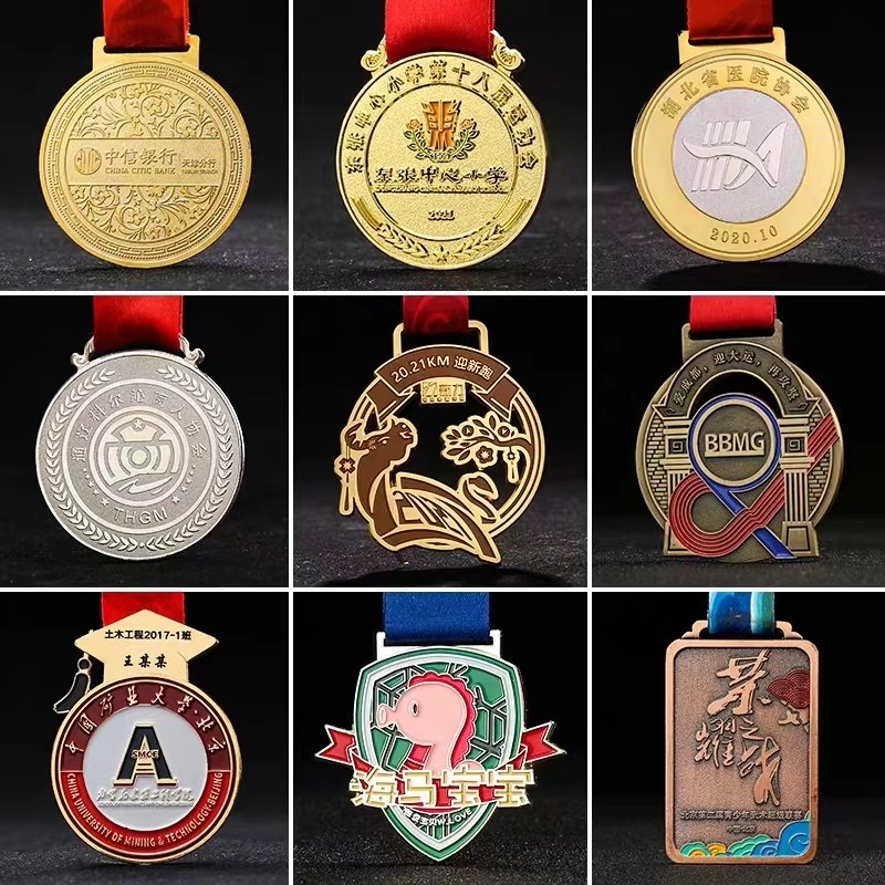 3 Inch Custom Medals Die Cast Custom Engraved Medals Rose Gold Custom Enamel