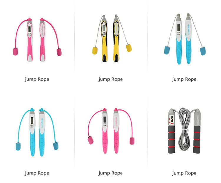 Simple Black Indoor Cordless Jump Rope JS-310 With 200mm Length And Loop Counter