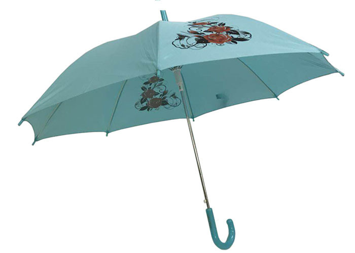 Fiberglass ribs Frame Kids Compact Umbrella Pongee Materails Silk Screen Printing