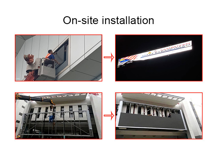 Front Access 500x1000mm Outdoor LED Video Wall Iron Waterproof Cabinet P4.81