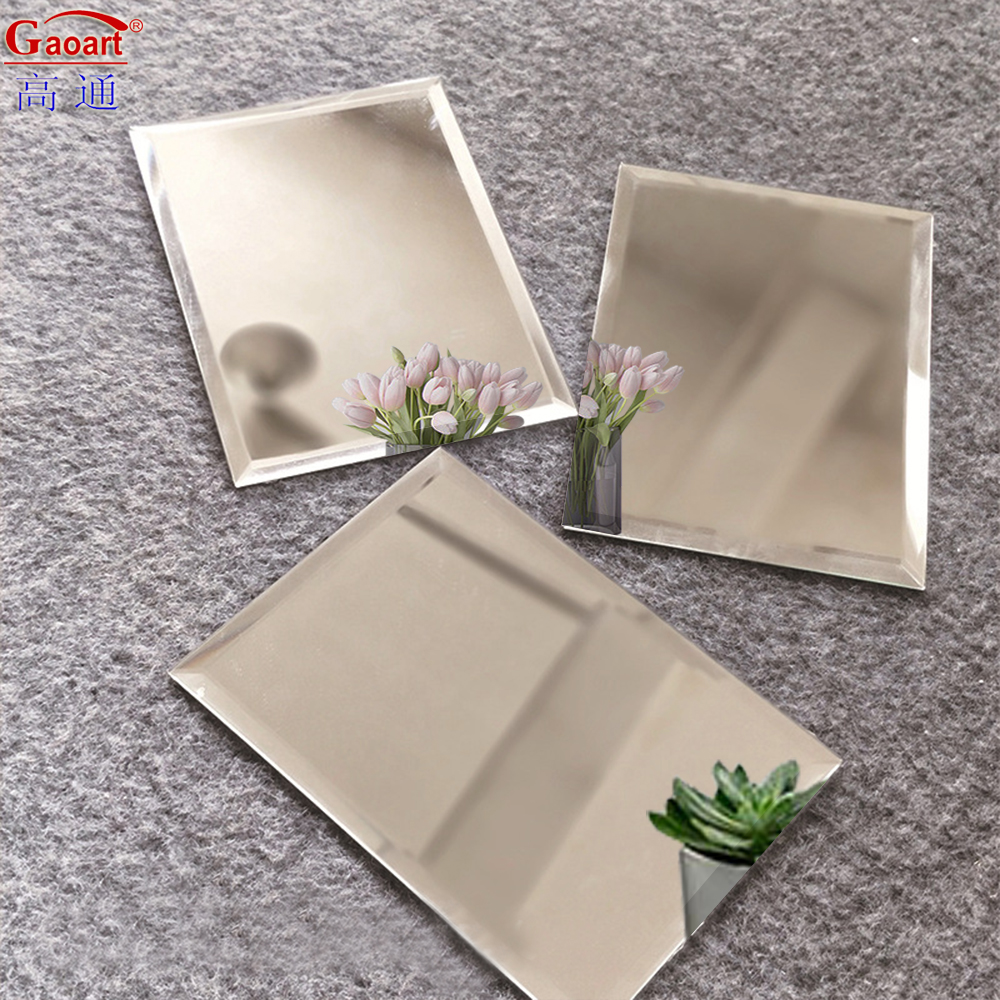 Full Length Adhesive Bedroom Mirror Straight Edge Working and Bath Mirror Without Frame