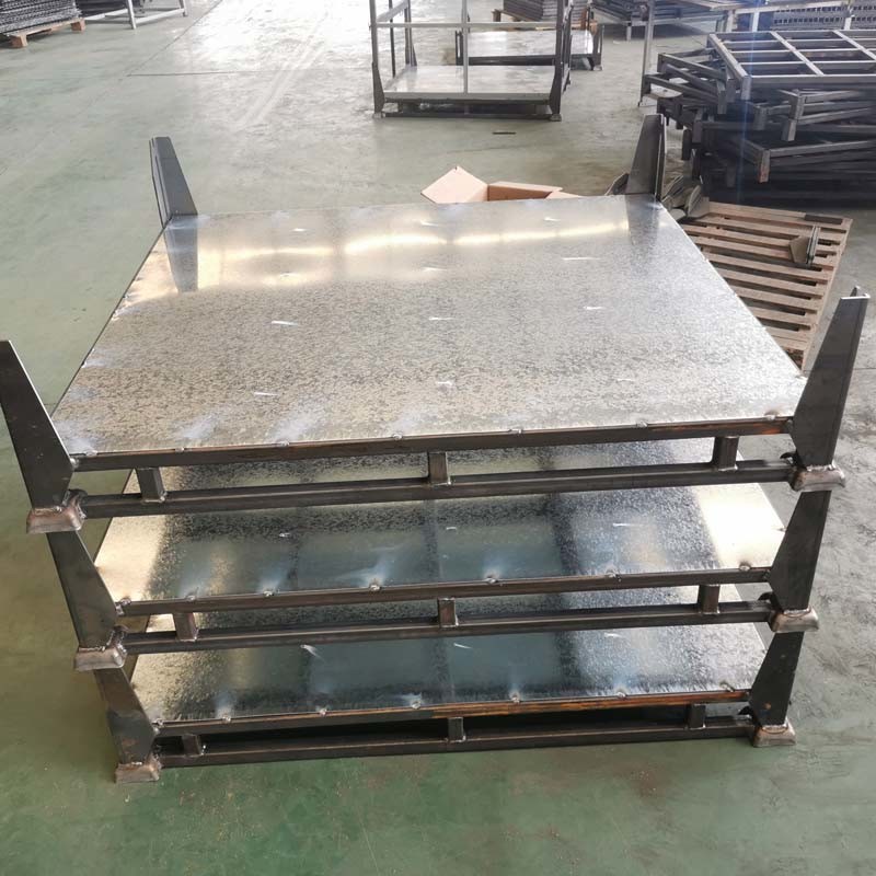 Industrial Warehouse Grid Metal Pallet Box With Foldable And Multiple Colors
