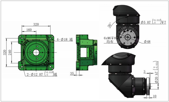 Painting robot for furniture, metal, hardware, GR6100-1700 payload 10kg reach 1674mm