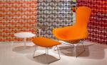 bertoia bird chair & ottoman by Harry Bertoia