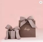 CMYK Small Wedding Ribbon Handle Gift Bags Thank You Paper Bag 300gsm