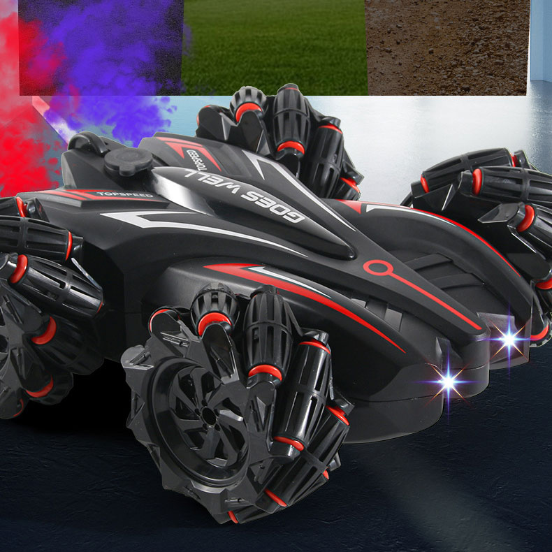 Ready-to-Go 4WD SUV Double Sided Stunt Drift Remote Control Car with Turn Left Function