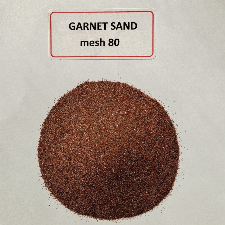 CNC waterjet cutting Abrasive medium Garnet sand mesh 80 HS code 25132000 washed filtration