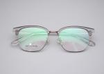 Translucent TR And Metal Browline Glasses Frame Custom Logo 3537