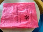 Semi Water Dissolvable Laundry Bags For Hospital Red Colour LDPE Material
