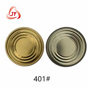 China Clear And Yellow Tinplate Can Lids Food Can Bottom 401# 99mm Child Proof wholesale