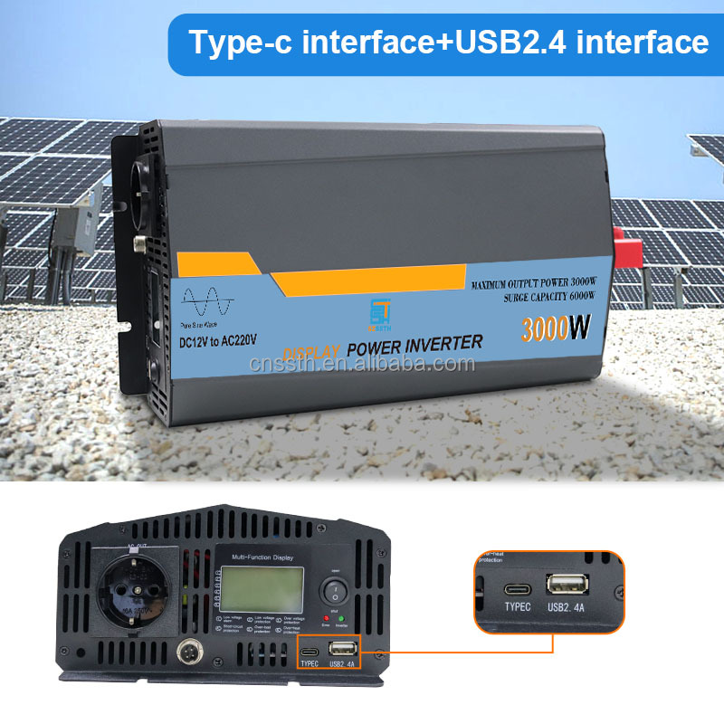 USB Port 3kw 4kw 5kw Pure Sine Wave Solar Inverter SDK Network Multi Function