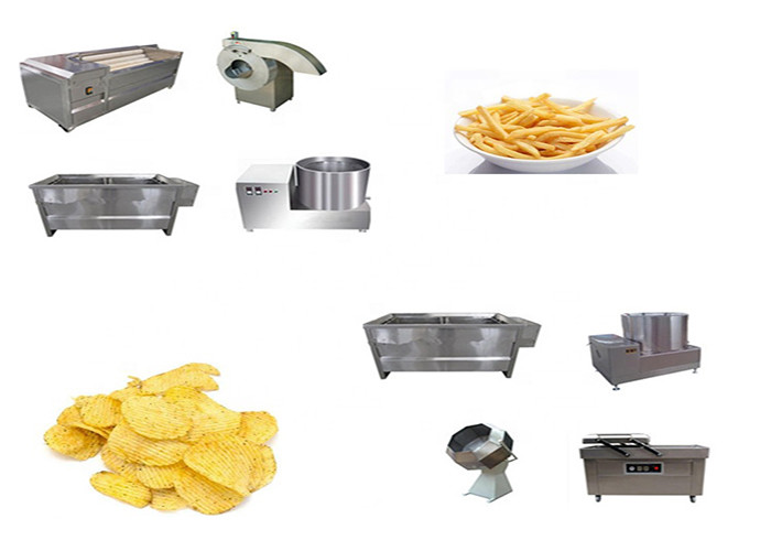 Frozen French Fries Automatic Potato Chips Making Machine Potato Chips Frying Machine