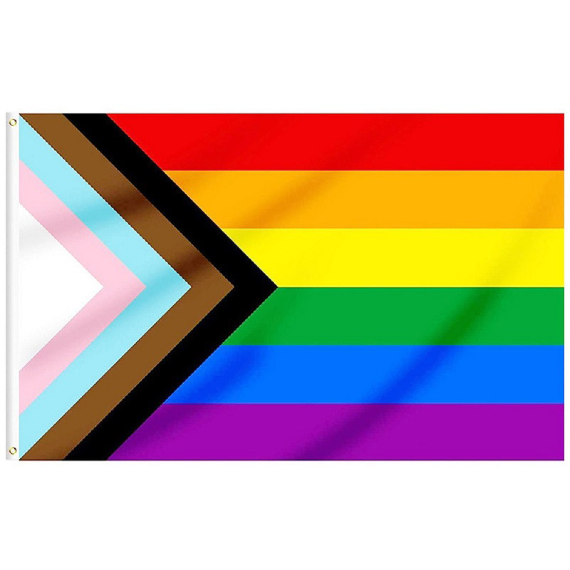 Triangle Square Rectangle LGBT Flag 100 Polyester Material For Outdoor