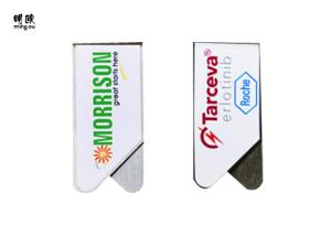 China Personalized Stylish Id Money Clip Book Clip Brush Electroplate wholesale