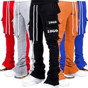 China Wholesale Customized Logo Men's Streetwear Sport Leisure Trousers Sweatpants Casual Flared Pants Cargo Pants wholesale