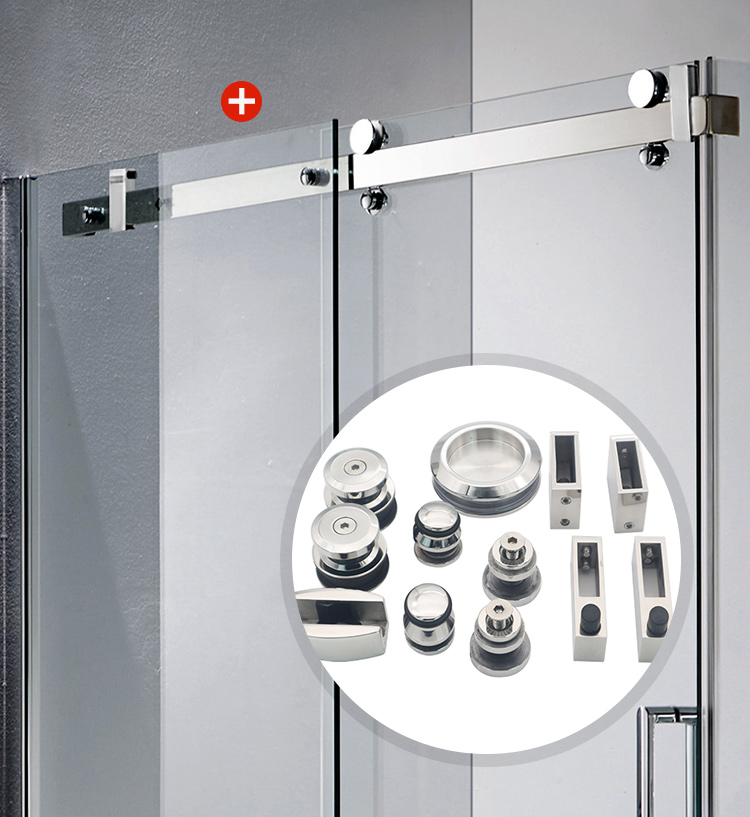 Polish Finish Stainless Steel 304 Bar Tube for Glass Sliding Door Kit System at Hotel