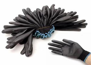 China Nylon Liner Polyurethane Coated Gloves , Anti Oil PU Leather Gloves wholesale