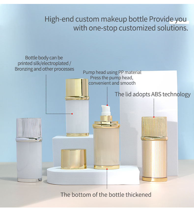 Acrylic Essential Oil Packaging Bottles 30ml 50ml Plastic Spray Bottles For Sunscreen / Essence / BB Cream