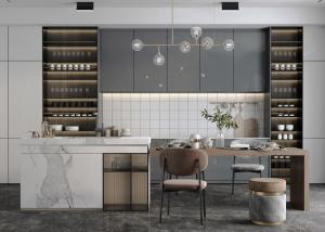 China Custom Furniture Solid Wood Design Cabinet Furniture Kitchen Cupboard Cabinets wholesale