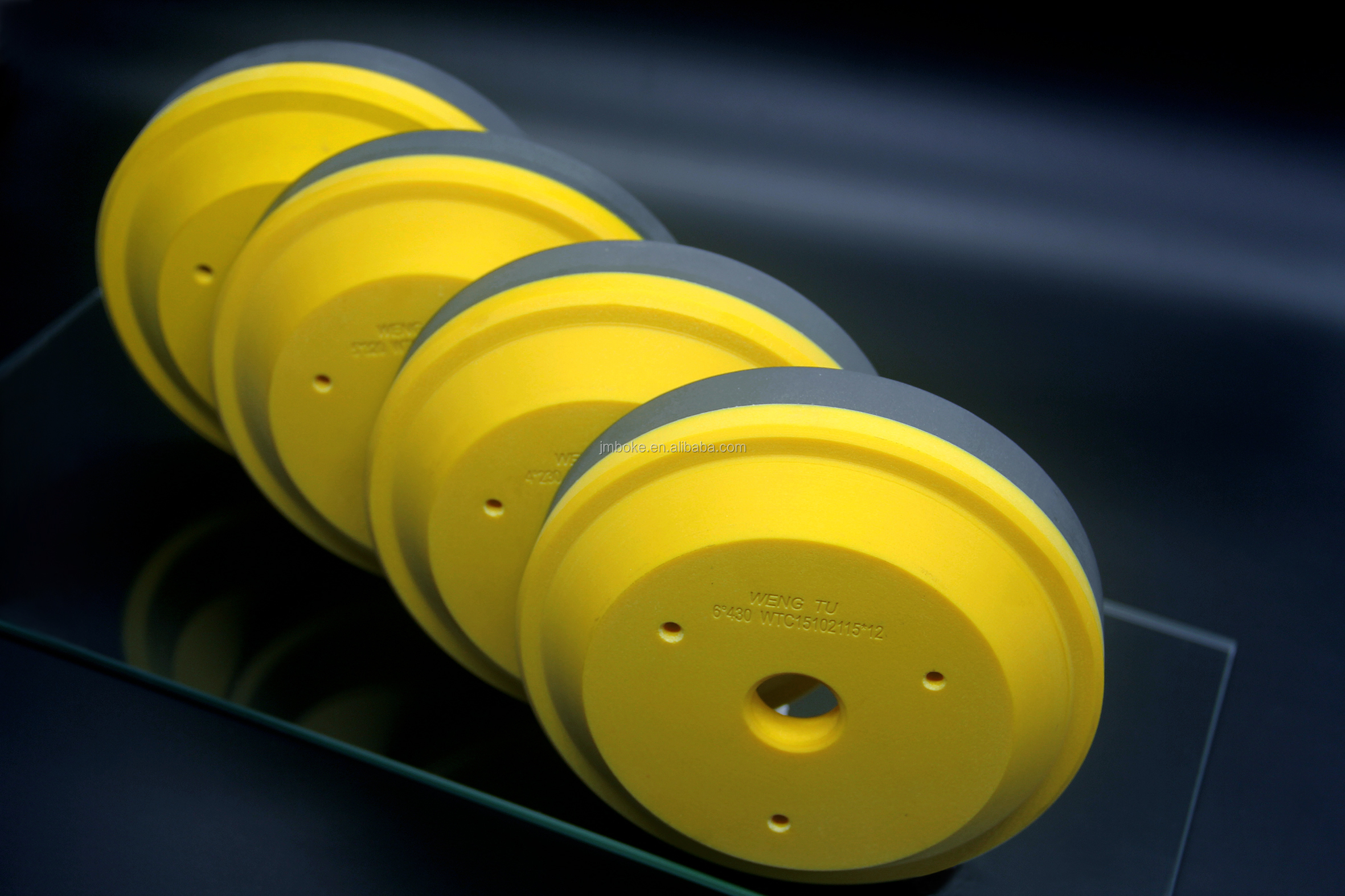 Yellow Cup Rearview Mirror Dedicated Resin Grinding Wheel For Glass Processing