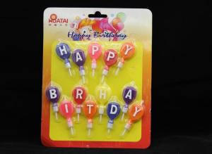 China Disposable Balloon Shaped Letter Birthday Candles For Party OEM / DEM Service wholesale