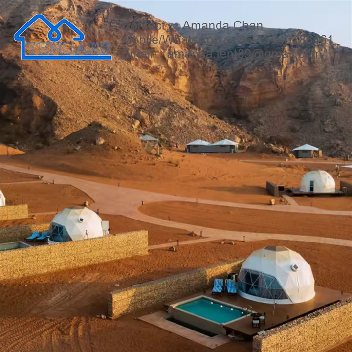 Outdoor Luxury Four Season Dome Hotel Geodesic Glamping House Dome Tent On Sale