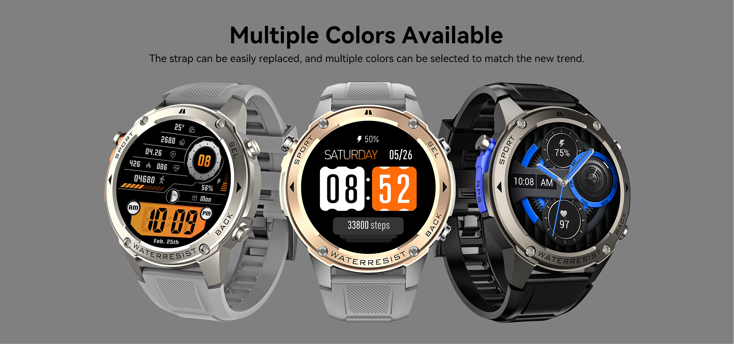 DM56 GPS Sport Smart Watch with 1.43" AMOLED Screen & 5ATM Waterproof