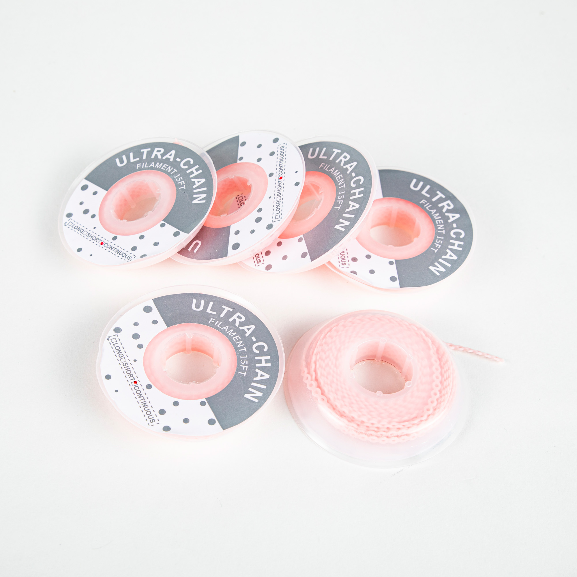 Synthetic Rubber Orthodontic Elastics Power Elastomeric Chain Medical Grade
