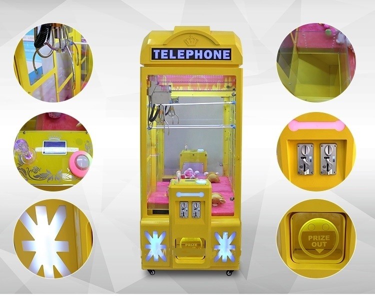 Telephone Small Gift Vending Machine Metal Material 110 / 220V Voltage