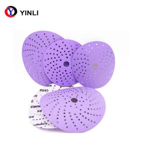 China Polyester Film 600 grit 6 Inch Sanding Discs For Metal Purple Sand Paper wholesale