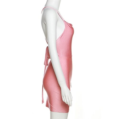 OEM maufactory 2023 custom apparel spring and summer women's new fashion sleeveless short v -neck dress