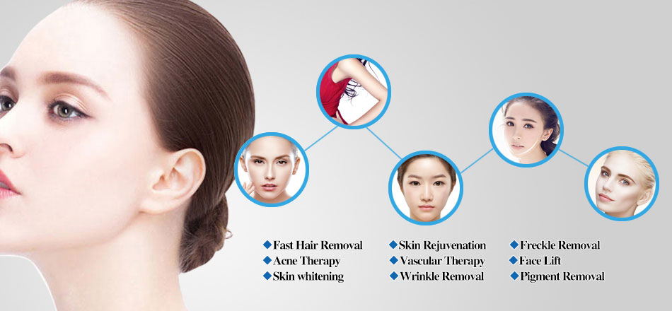 IPL Hair Removal Machine Epilator 690nm Filter Wavelength 50HZ / 60HZ