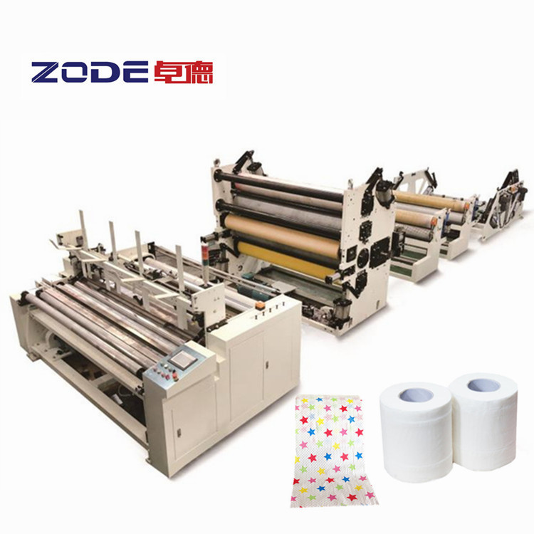 2 Plys 3HP Paper Roll Rewinding Machine Touch Screen