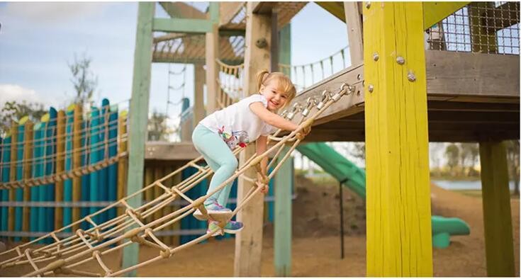 4 Strand 16mm Combination Rope Polyester Playground With Wire Core