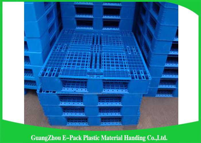 Single Faced Plastic Euro Pallets 100% Virgin HDPE Ventilated For Warehouse