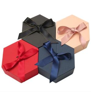 China 15*13*10cm Hexagon Paper Wedding Gift Box Packaging wholesale