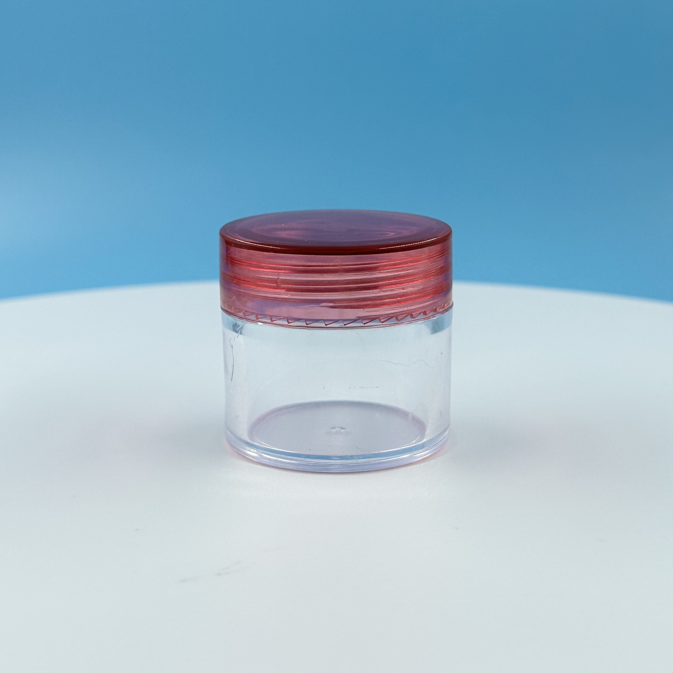 20ml Cosmetic Container Empty Jar PS Clear Plastic Jar with Lid