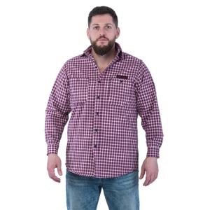 China Plaid Twill 7.5oz Fire Resistant Welding Shirts Yarn Dyed Two Pocket Snap wholesale
