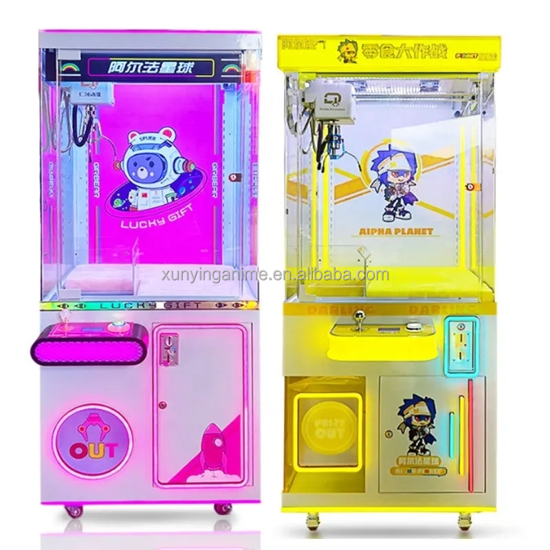 Custom Mini Super Claw Crane Machine Designed for Arcade Candy Game and Doll Claw