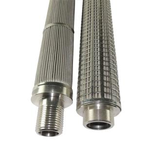 China Pleated Stainless Steel Filter Element Liquid Stainless Steel Mesh Filter Cartridge wholesale
