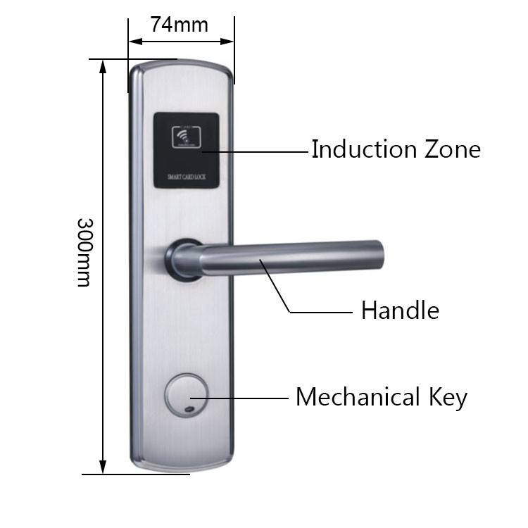 RFID Keyless Key Card Door Locks 4x AA Hotel Room Card Lock System