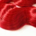 Red Color Body Wave Brazilian Hair Peruvian Virgin Human Hair 12" to 26" No