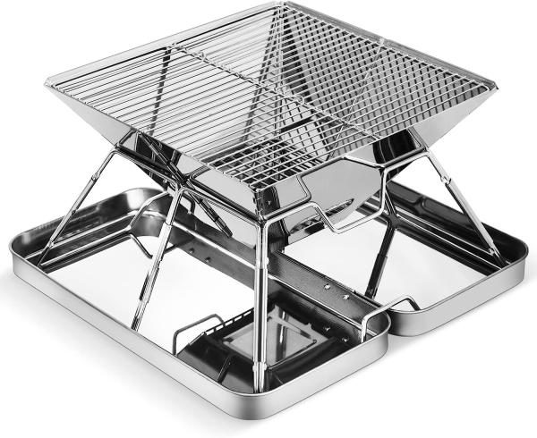 Picnic Outdoor Charcoal Barbecue Grill, Portable Charcoal Grill, Folding