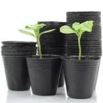 wholesale plasti black soft pot for garden germination pot