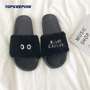 China OEM ODM Acceptable Slip On Womens Furry Slide Slippers wholesale