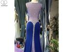 Sexy Diamond Mermaid Prom Dress , Sweetheart Fishtail Dress See Through Style